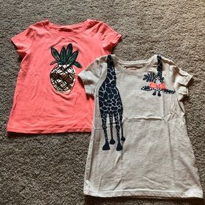 Girls Cat&Jack short sleeve shirt bundle